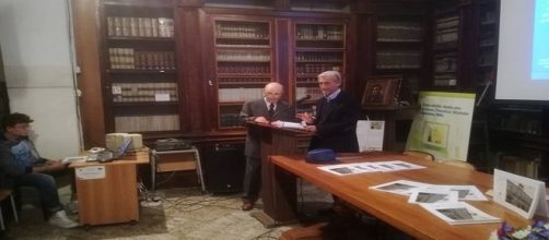 Il professor Villucci assieme al preside Abbate