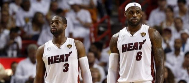 Dwyane Wade y LeBron James durante su etapa en Miami Heat Dwyane Wade y LeBron James durante su etapa en Miami Heat
