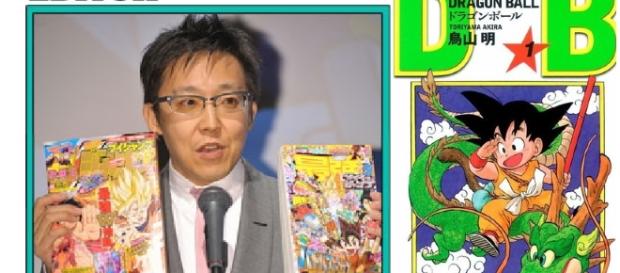 El director del departamento nuevo junto con el manga de DB numero 1 El director del departamento nuevo junto con el manga de DB numero 1