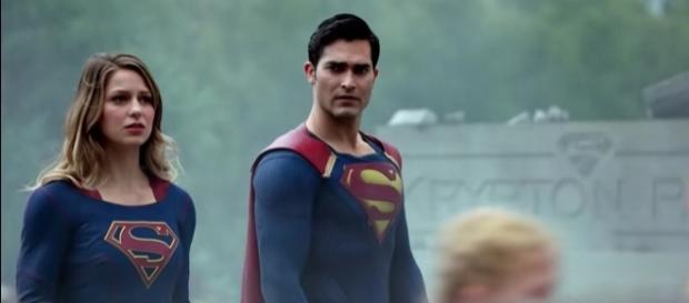 Kara Danvers and Clark Kent in "Supergirl"/Photo via screencap, "Supergirl" Kara Danvers and Clark Kent in "Supergirl"/Photo via screencap, "Supergirl"