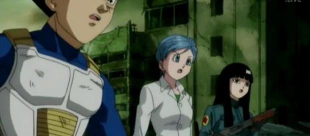 Bulma, Vegeta y la integrante de la banda de Pilaf Bulma, Vegeta y la integrante de la banda de Pilaf