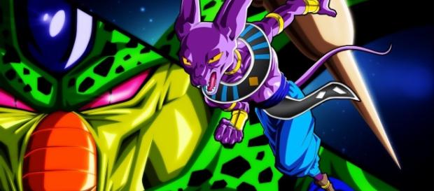 Cell y Bills en un gran fan art Cell y Bills en un gran fan art