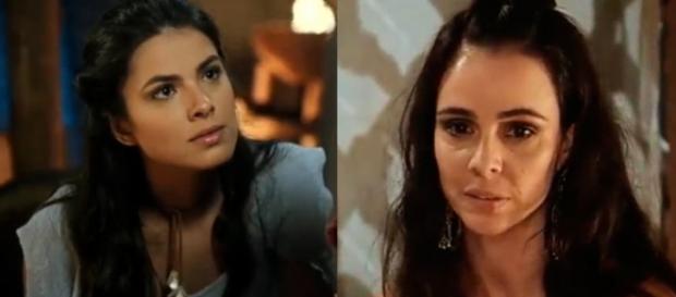 Raabe é vítima de preconceito no acampamento hebreu e Aruna a consola. Raabe é vítima de preconceito no acampamento hebreu e Aruna a consola.