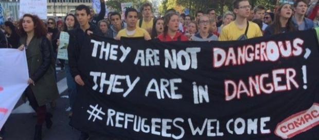 Refugees-Welcome Marsch in Brüssel Refugees-Welcome Marsch in Brüssel