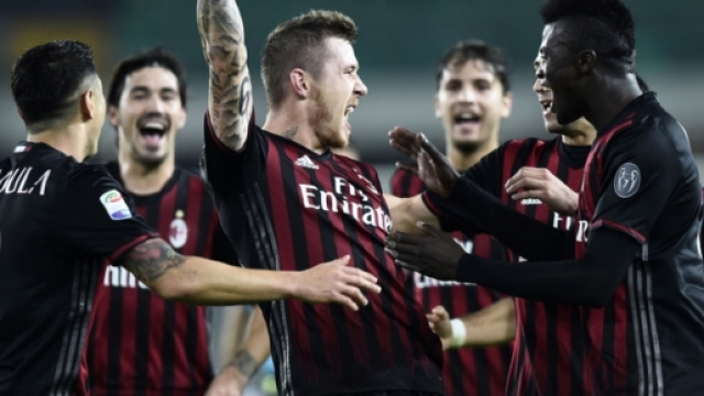 L'esultanza di Juraj Kucka dopo il suo gol che ha sbloccato il match