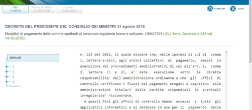 Modalità pagamento supplenze brevi 2016/17