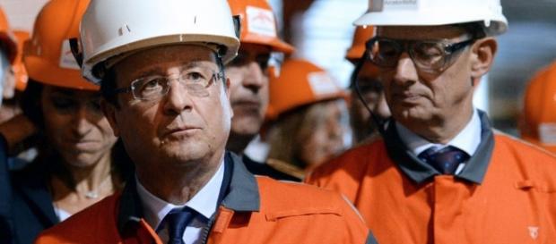 François Hollande à Florange Challenges.fr François Hollande à Florange Challenges.fr