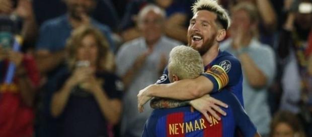 Messi e Neymar estarão em campo na quarta-feira, para enfrentar o Manchester City, em Barcelona. Messi e Neymar estarão em campo na quarta-feira, para enfrentar o Manchester City, em Barcelona.