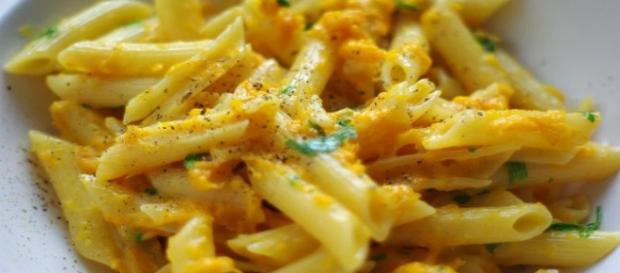 Ricetta della squisita pasta alla zucca. Ricetta della squisita pasta alla zucca.
