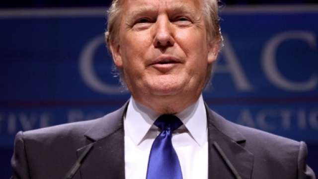 Donald Trump durante un comizio