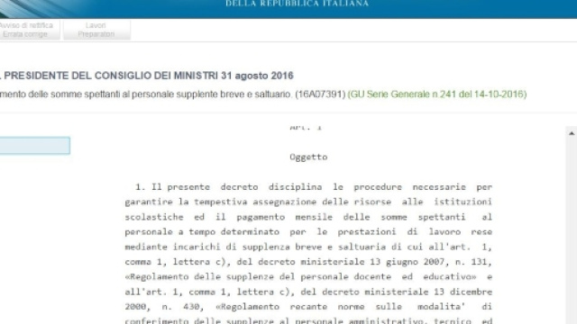 pagamento supplenze docenti precari