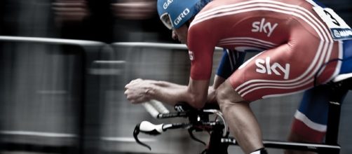 David Millar in azione con il body della Gran Bretagna ai mondiali di ciclismo 2011