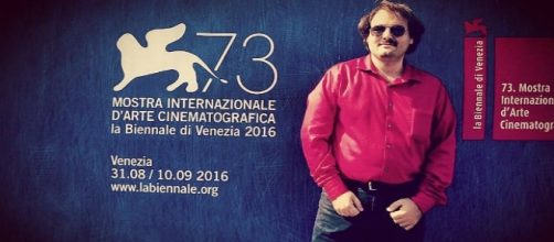 Il regista Alfonso Perugini al Festival di Venezia.