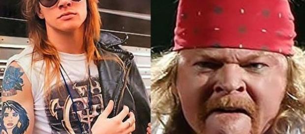 Axel Rose anos atrás e hoje em dia Axel Rose anos atrás e hoje em dia
