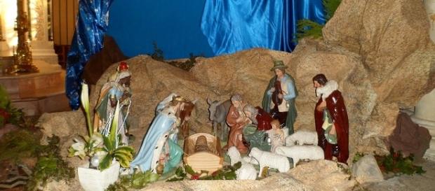 Une crèche de Noël, ici dans une église (saint-Jean-Baptiste-de-Percy) Une crèche de Noël, ici dans une église (saint-Jean-Baptiste-de-Percy)