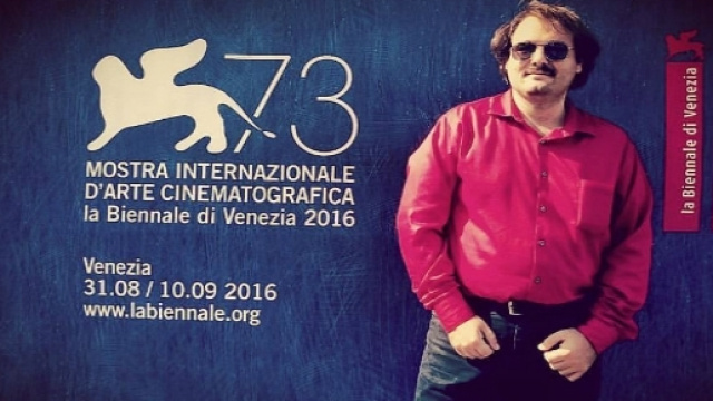 Il regista Alfonso Perugini al Festival di Venezia.