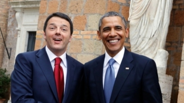Matteo Renzi, premier italiano, e Barack Obama, presidente USA