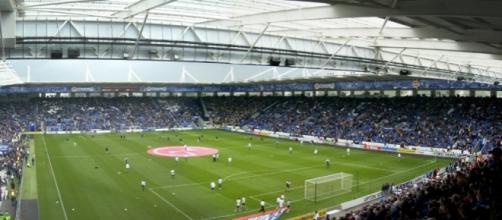 Leicester's King Power Stadium. Picture by Pommes104 at the English language Wikipedia, CC BY-SA 3.0.