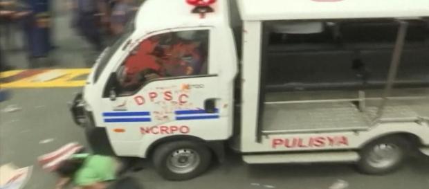 Exato momento de atropelamento Exato momento de atropelamento