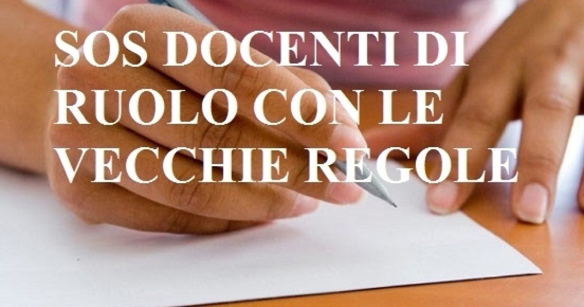 Docenti Di Ruolo Ante 2014/2015 Trasferiti Sul Sostegno Per Far Posto ...