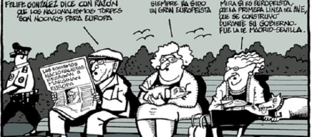 Uno de los muchos chistes de Ferreres en El Periódico de Catalunya sobre Felipe González. Uno de los muchos chistes de Ferreres en El Periódico de Catalunya sobre Felipe González.