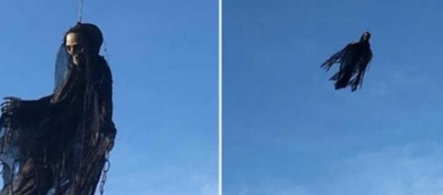 Dementador criado com fantasia velha e um drone Dementador criado com fantasia velha e um drone