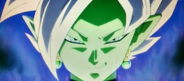 La increíble fusión de Zamasu y Black. La increíble fusión de Zamasu y Black.