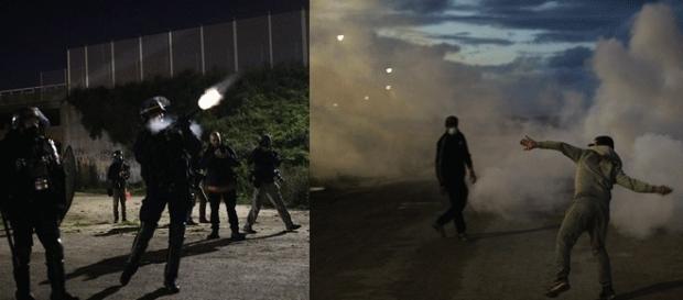Dans la Jungle de calais, des affrontements se sont produits entre migrants et policiers dans la nuit de samedi à dimanche 22 oct. Dans la Jungle de calais, des affrontements se sont produits entre migrants et policiers dans la nuit de samedi à dimanche 22 oct.