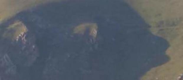 La sagoma della Sibilla sul Monte Vettore La sagoma della Sibilla sul Monte Vettore