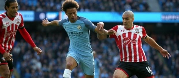 Manchester City (1) x (1) Southampton - 1º turno, 9ª rodada. Manchester City (1) x (1) Southampton - 1º turno, 9ª rodada.