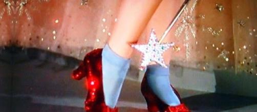 Le scarpette di Dorothy utilizzate nel mago di Oz.