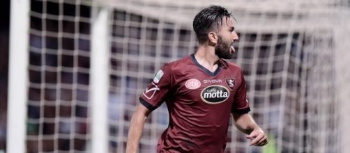 L'attaccante della Salernitana Massimo Coda