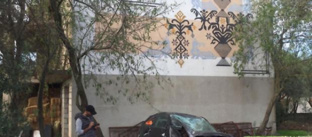 Il luogo dell'incidente e nella foto piccola, in basso destra, Marco Tedde. Il luogo dell'incidente e nella foto piccola, in basso destra, Marco Tedde.