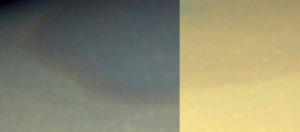Imagens que comparam Saturno visto em 2012 e em 2016 Imagens que comparam Saturno visto em 2012 e em 2016