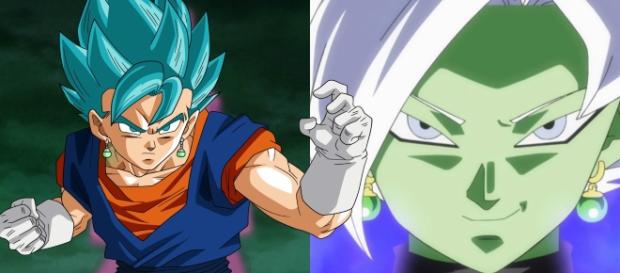 Vegetto contra el nuevo enemigo Blamazu. Vegetto contra el nuevo enemigo Blamazu.