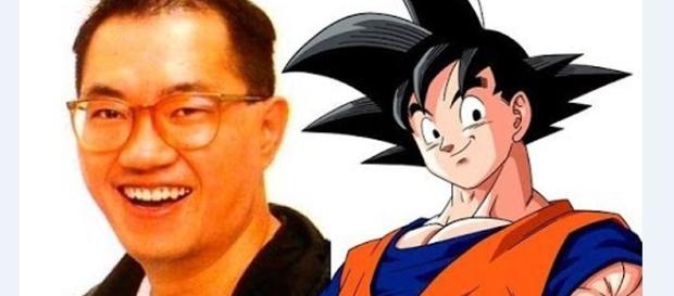 Akira Toriyama junto a Goku el protagonista de la serie Akira Toriyama junto a Goku el protagonista de la serie