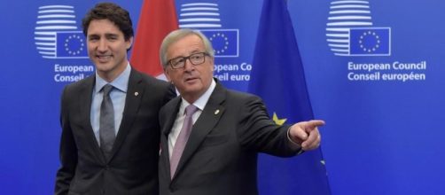 Conferenza stampa congiunta dopo la firma del CETA