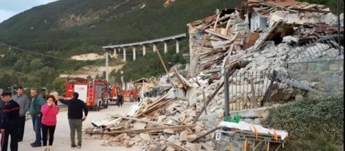 Terremoto Cantro Italia, scorcio di Castangelo sul Nera