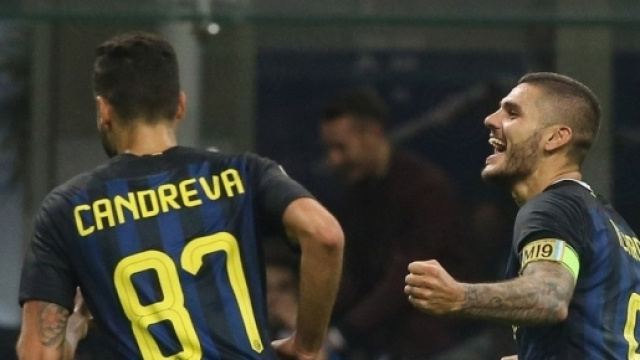 Icardi (a destra) sigla una doppietta e stende il Toro praticamente da solo, inutile la rete di Belotti.