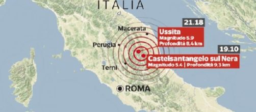 Terremoto: Ussita e Castelsantangelo sul nera, l'epicentro