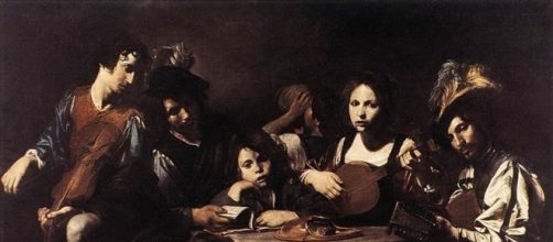 Valentin de Boulogne, "Concerto con bassorilievo antico" (1622-1625)