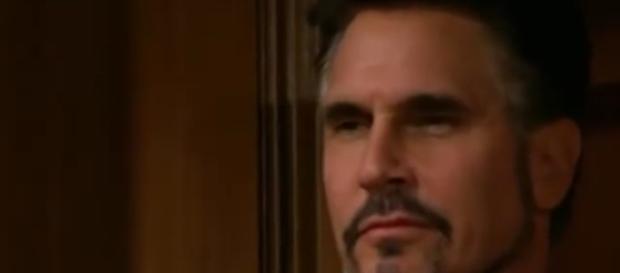 Bill discovers Ridge talking to Brooke, screencap via CBS.com Bill discovers Ridge talking to Brooke, screencap via CBS.com