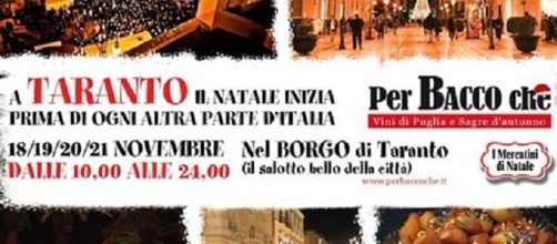 Mercatini di Natale 2016, a Taranto dal 18 al 21 novembre