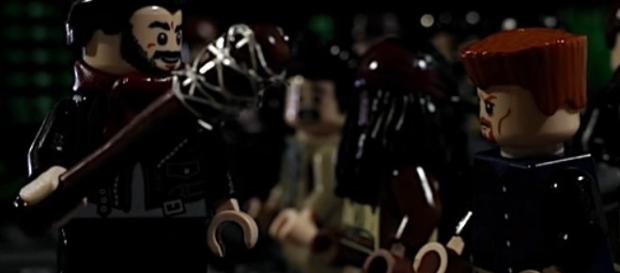 LEGO Negan still strikes fear - image via YouTube Kristo499 LEGO Negan still strikes fear - image via YouTube Kristo499