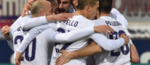 Esultanza dopo un gol della Fiorentina