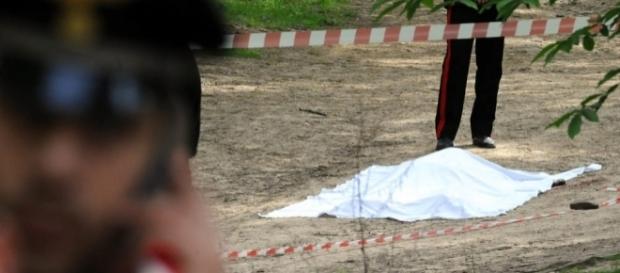 Il cadavere di Albano Crocco, ucciso e poi decapitato Il cadavere di Albano Crocco, ucciso e poi decapitato
