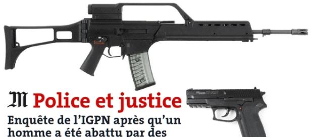 Le type de fusil d'assaut et de Sig Sauer employés à (...) escient à Échirolles, et ayant tué un homme Le type de fusil d'assaut et de Sig Sauer employés à (...) escient à Échirolles, et ayant tué un homme