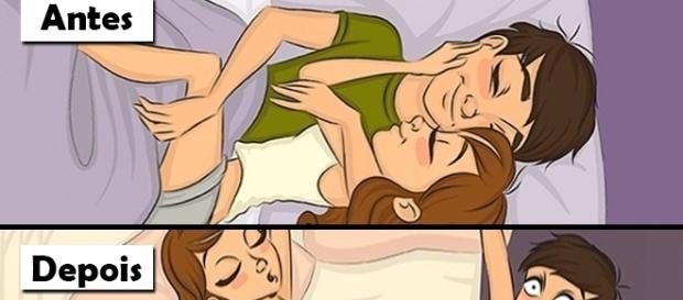 Artista mostra através de tirinhas como a vida é antes e depois do casamento Artista mostra através de tirinhas como a vida é antes e depois do casamento