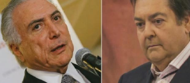 Michel Temer e Faustão - Foto/Reprodução Michel Temer e Faustão - Foto/Reprodução