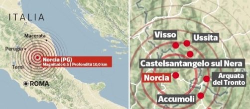 La scossa di magnitudo 6.5/7.1, registrata a Norcia, è la scossa più forte degli ultimi decenni in Italia.